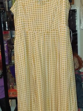 torrid Yellow and White Gingham Dress